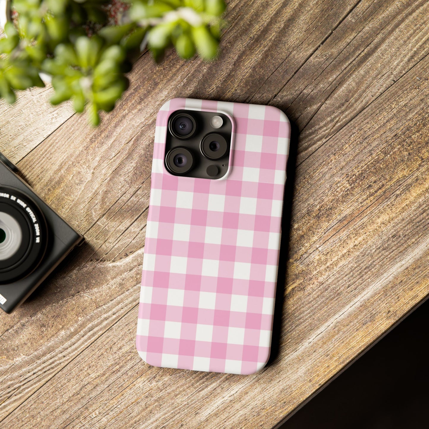 Gingham Pink Case