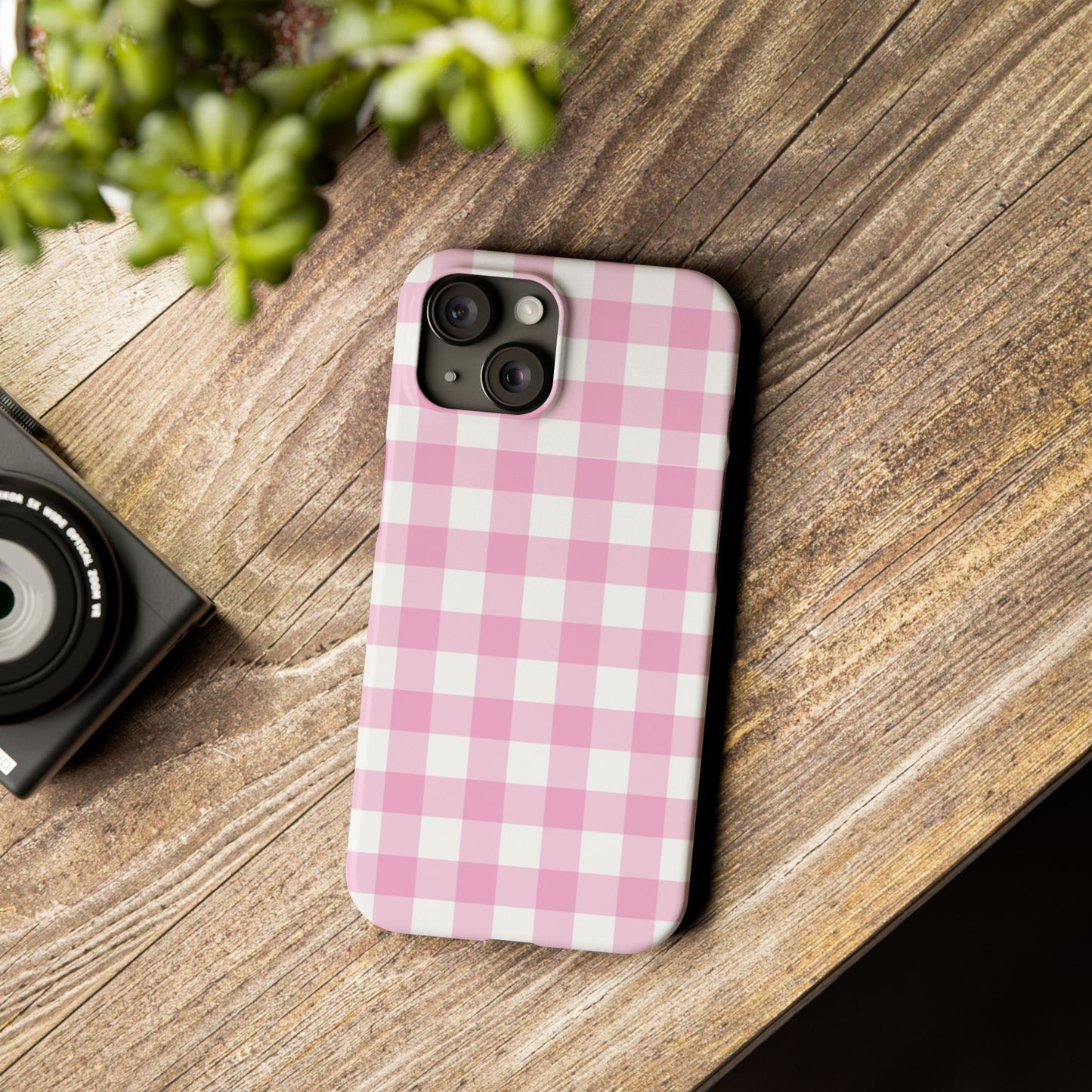 Gingham Pink Case