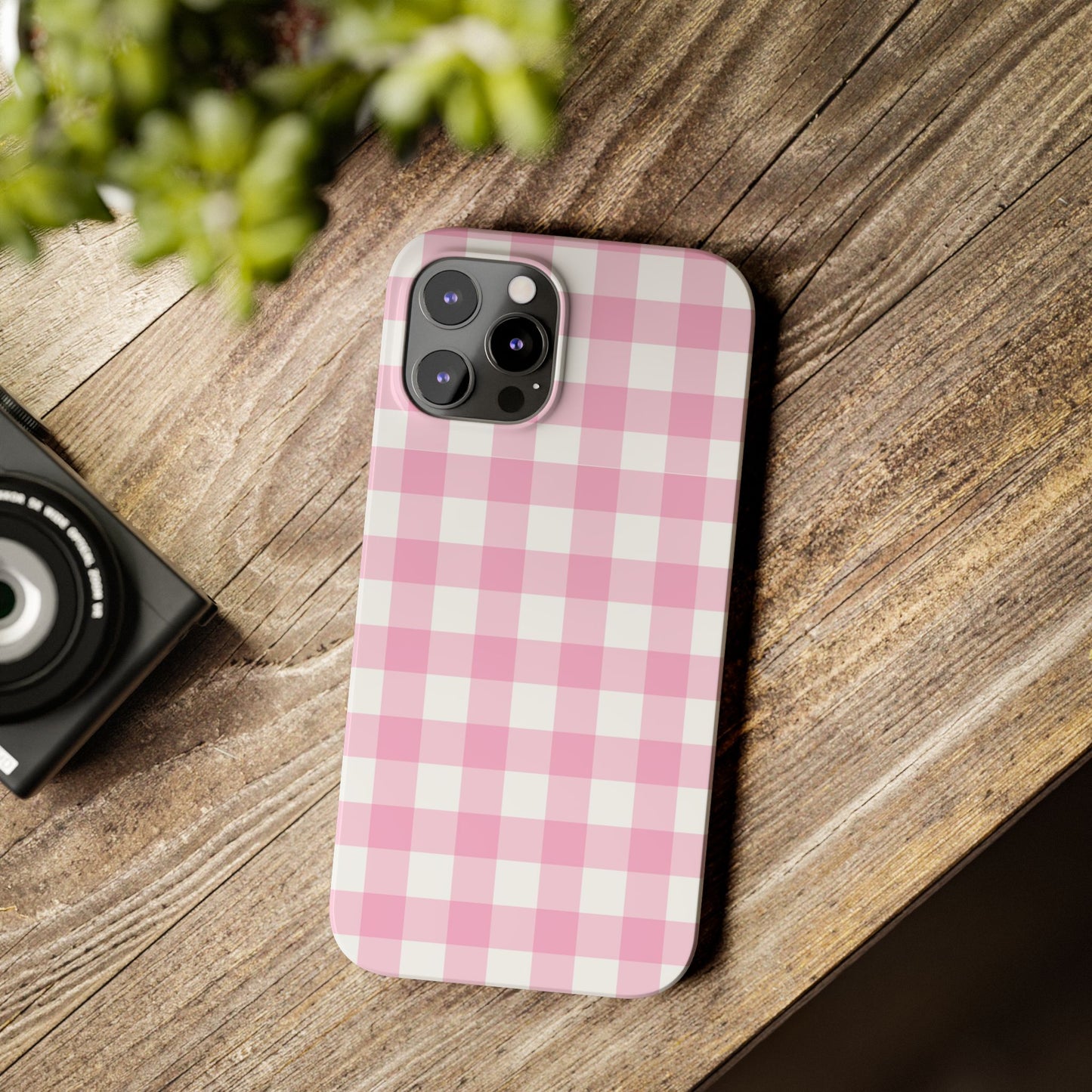 Gingham Pink Case
