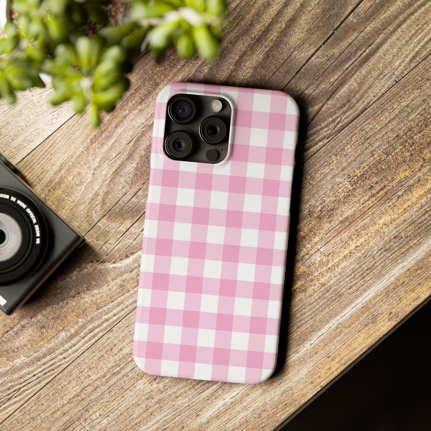 Gingham Pink Case