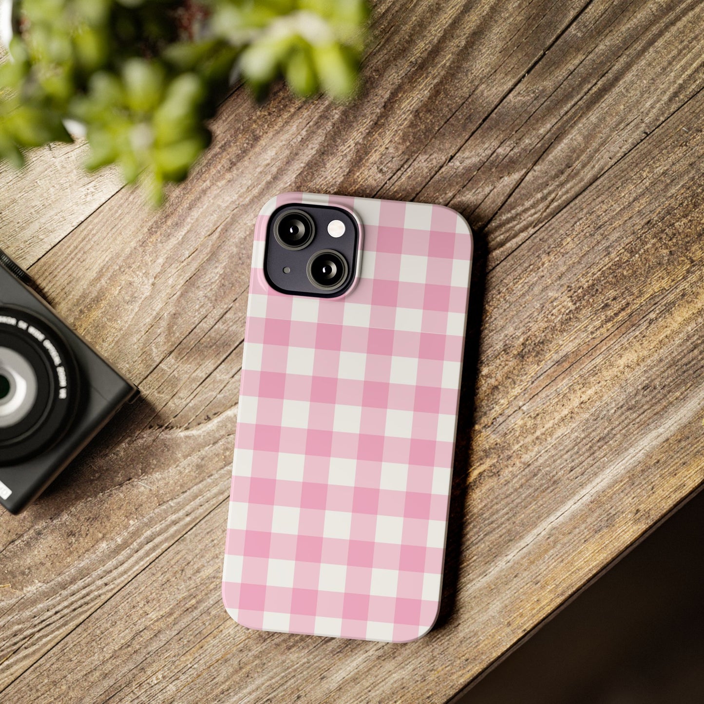 Gingham Pink Case