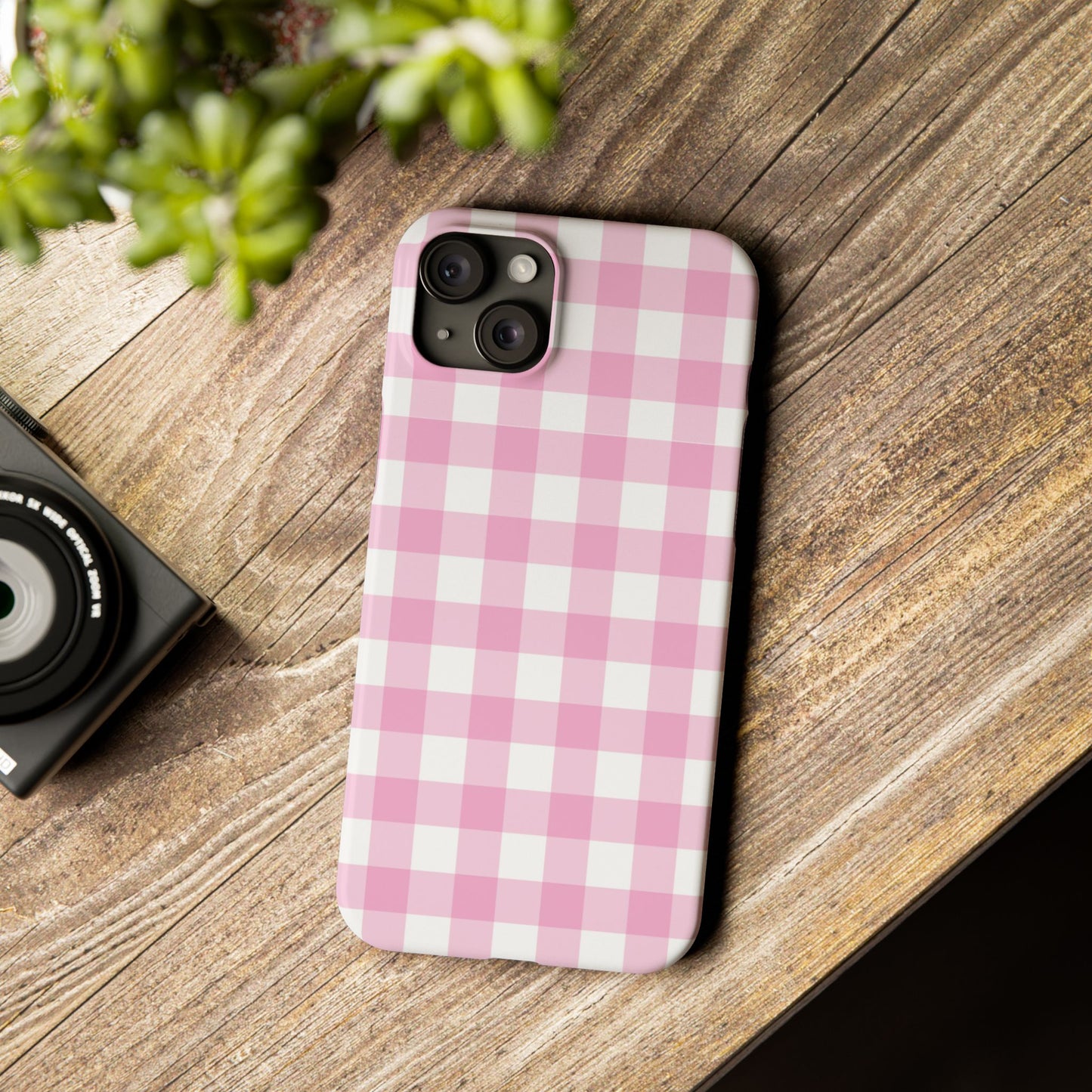 Gingham Pink Case