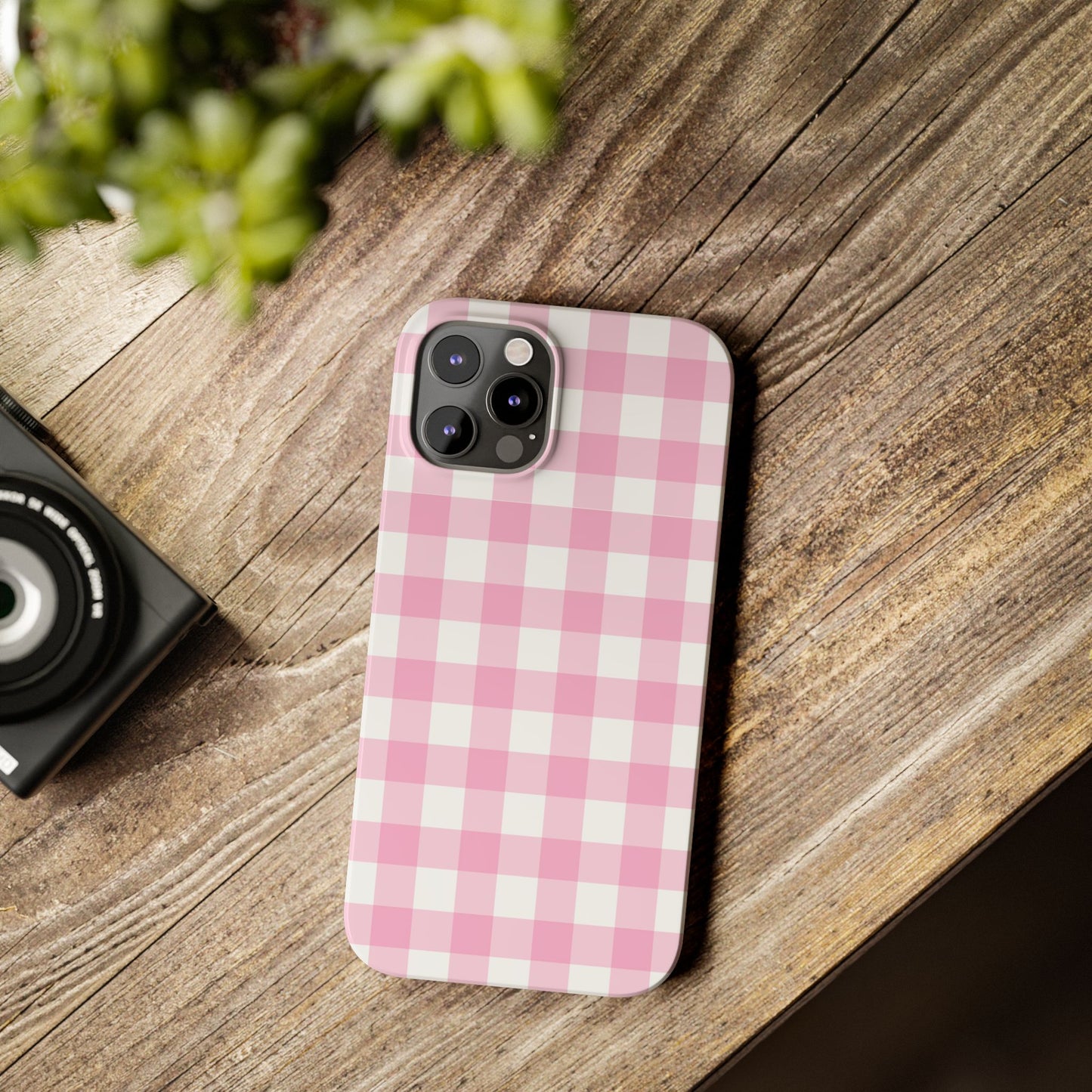 Gingham Pink Case
