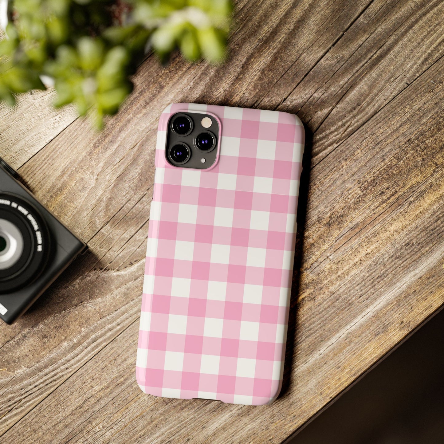 Gingham Pink Case