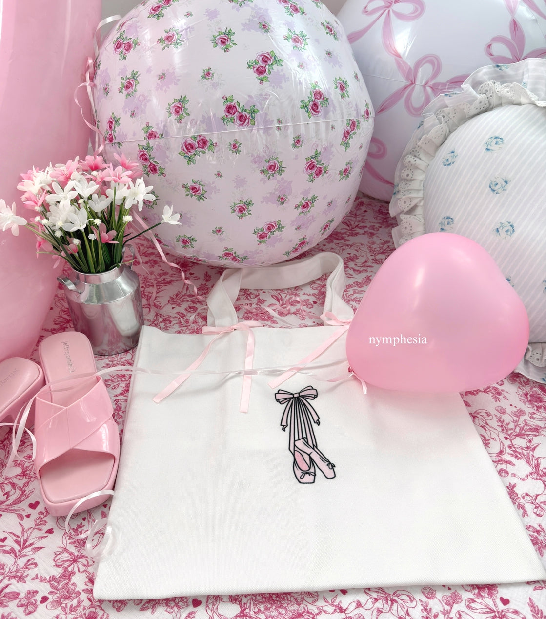Pointe Shoes Small Pink Tote