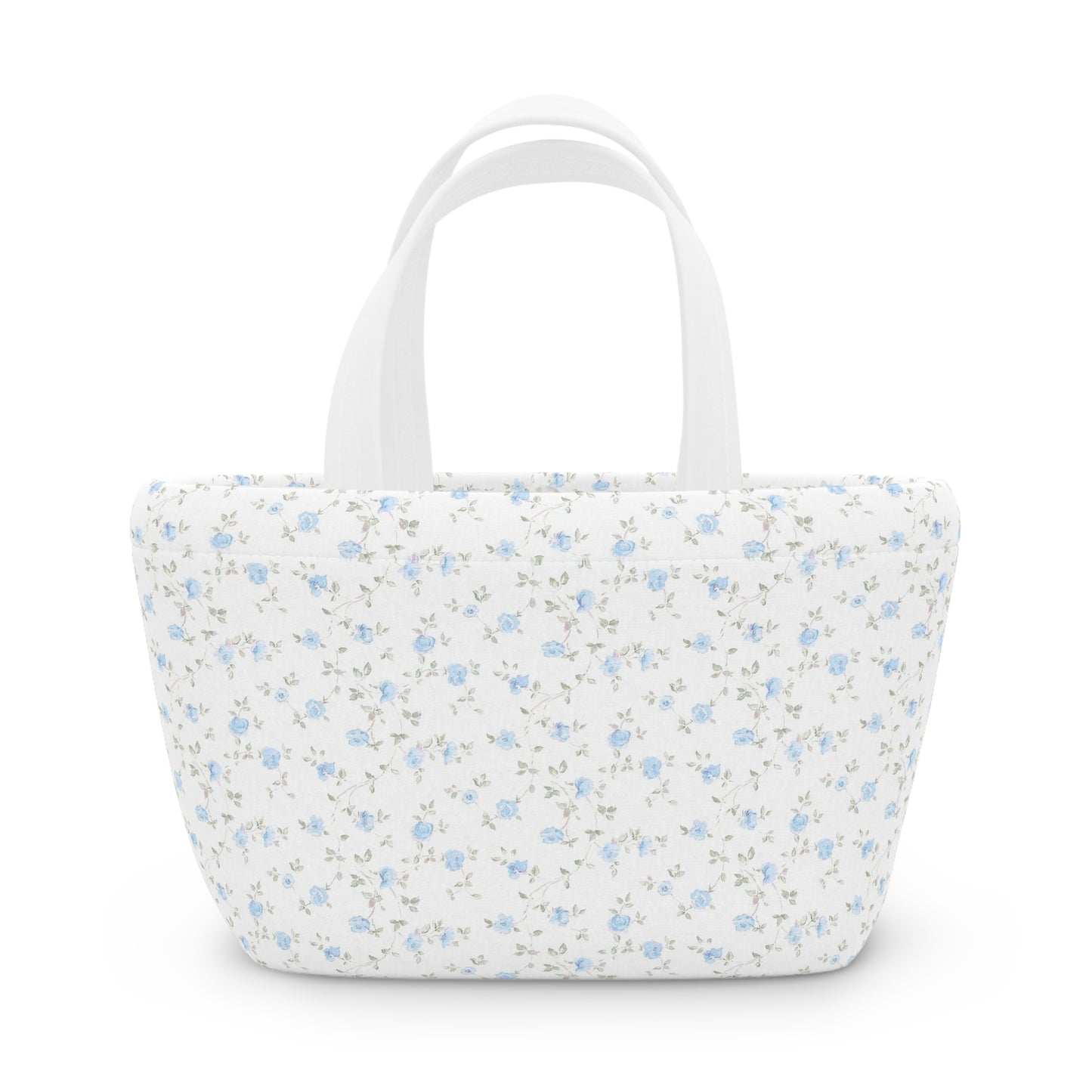 Floral Bow Blue Lunch Bag