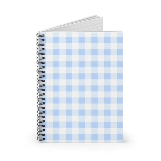 Gingham Blue Spiral