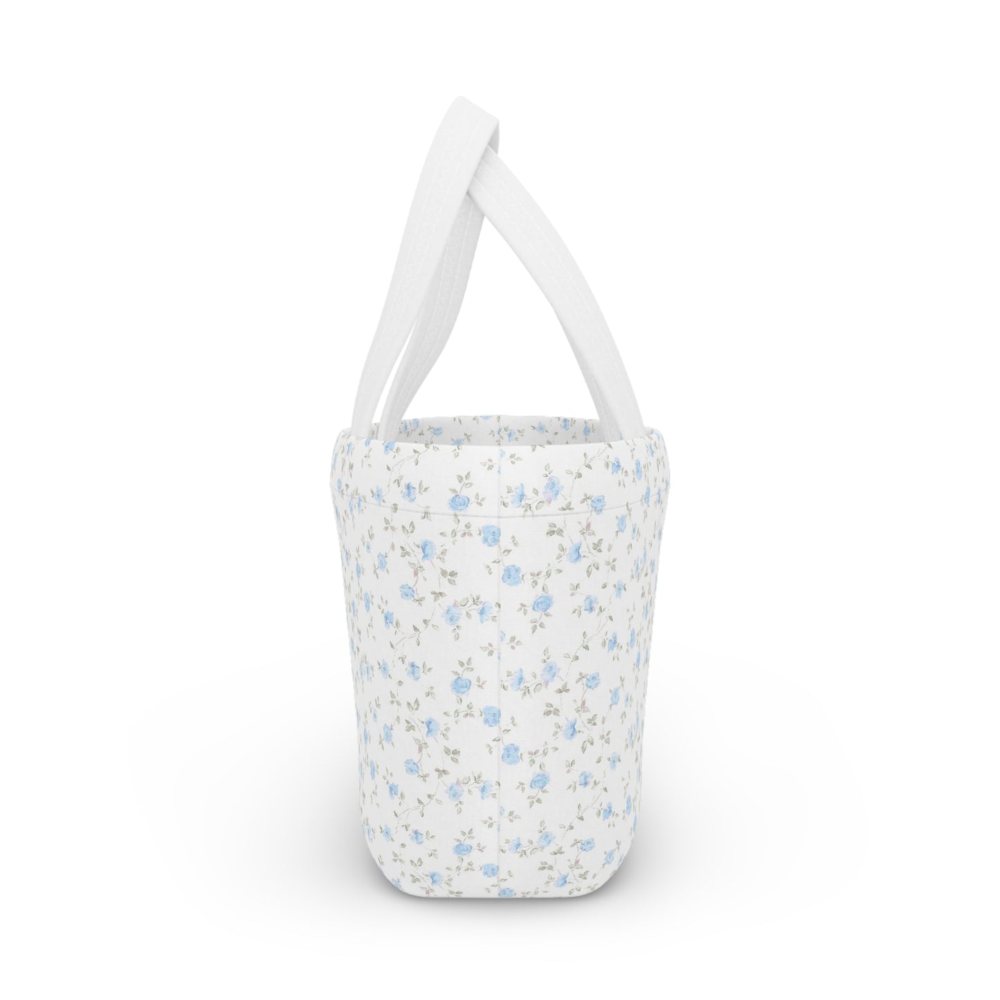 Floral Bow Blue Lunch Bag