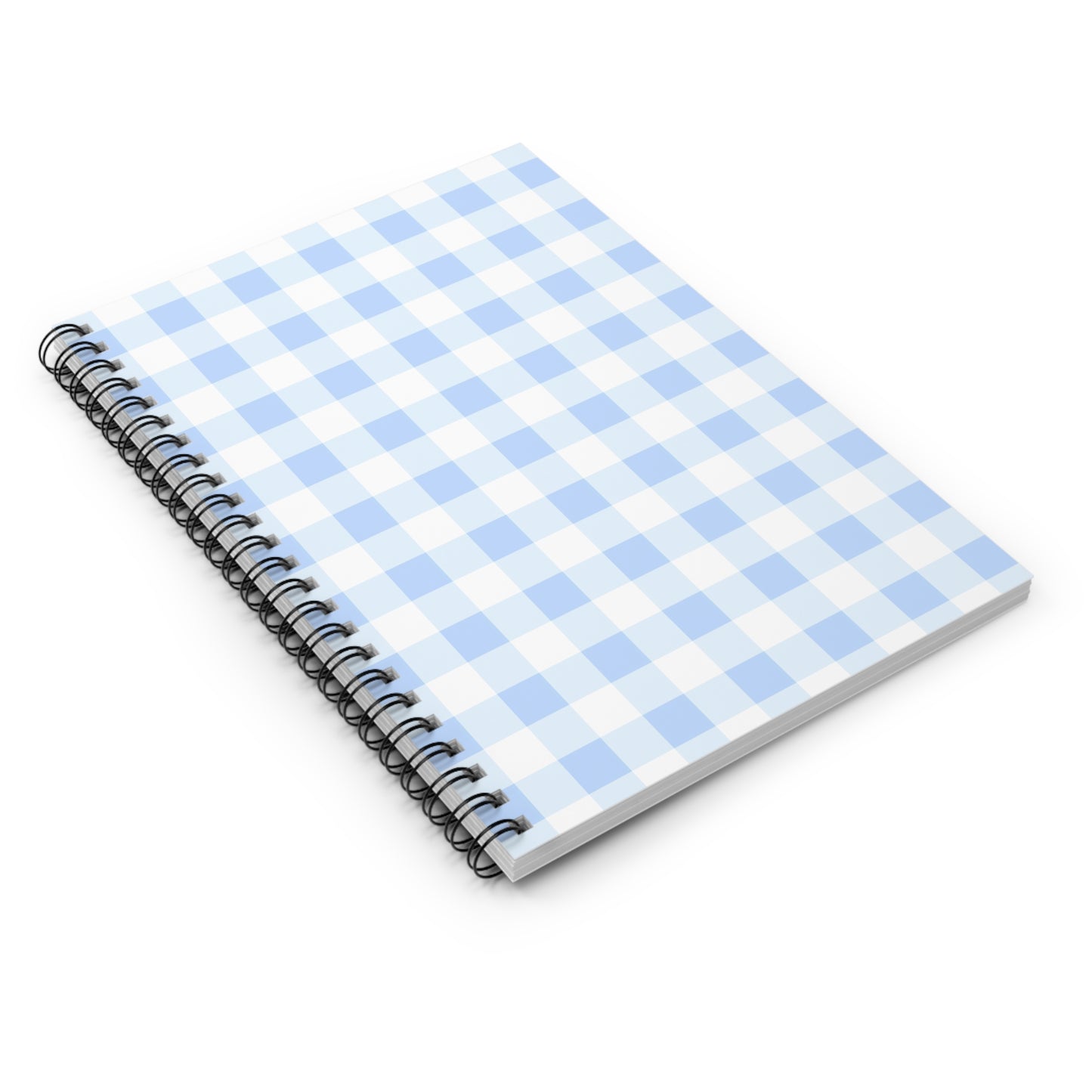 Gingham Blue Spiral