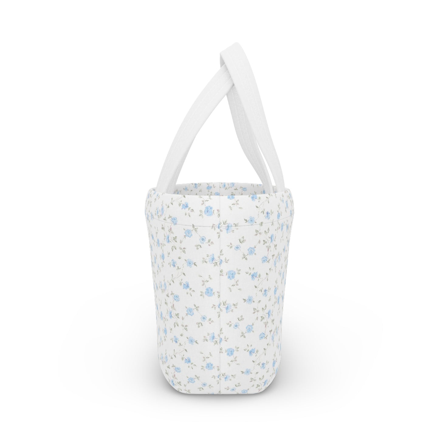 Floral Bow Blue Lunch Bag