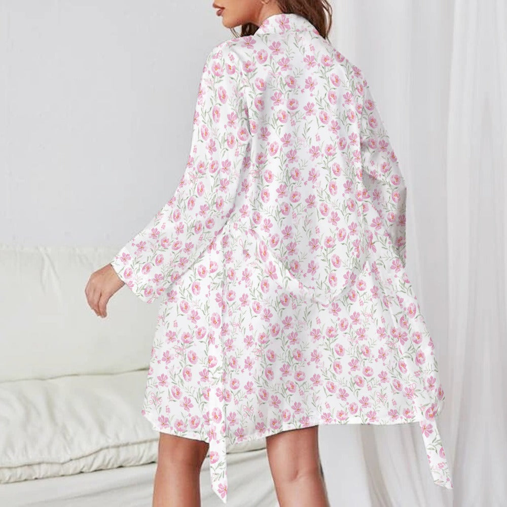 Pink Peony Robe
