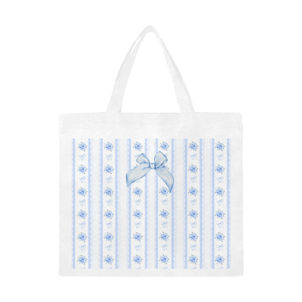 Blue Shabby Bow Tote Large