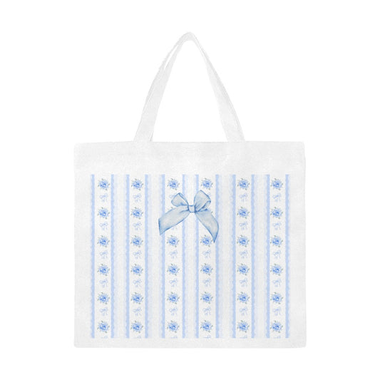 Blue Shabby Bow Tote Large