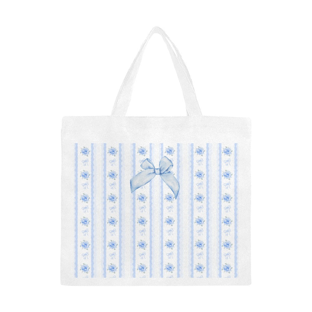 Blue Shabby Bow Tote Large